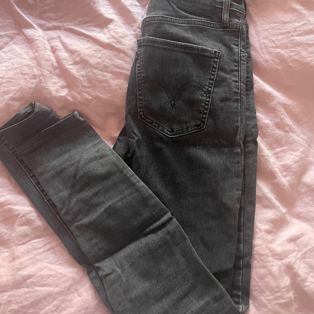 Levi’s Mile High Super Skinny Charcoal Jeans